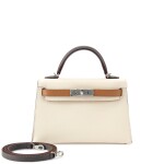 Limited Edition Nata, Chai and Gris Meyer Epsom Tri-color Mini Kelly II 20 Palladium Hardware, 2022