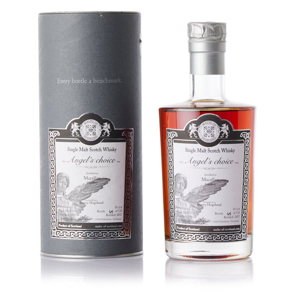 View full screen - View 1 of Lot 2136. Macallan Malts of Scotland Angel's Choice Cask #17027 48.9 abv 1987 (1 BT35).