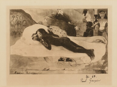 View full screen - View 1 of Lot 368. Manao Tupapau. Elle pense au revenant (Mongan/Kornfeld/Joachim 23/B).