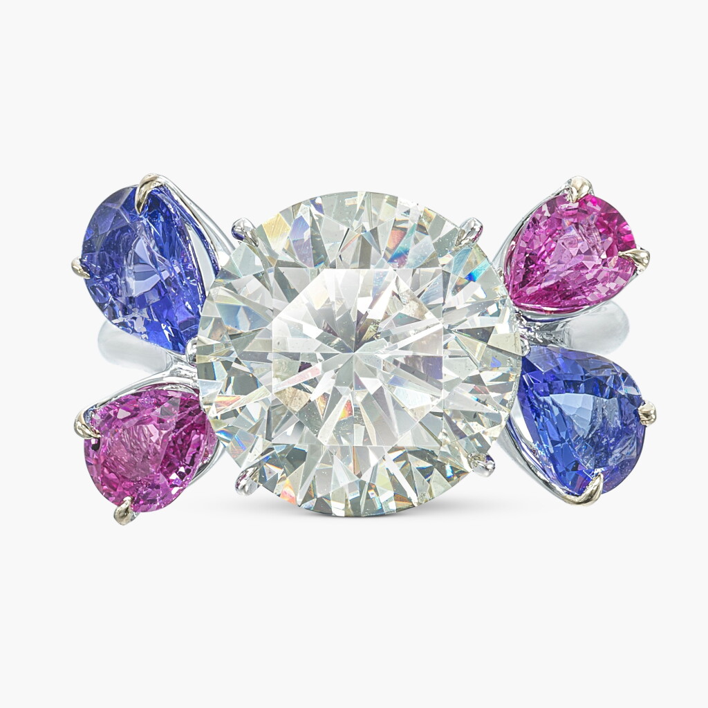 View full screen - View 1 of Lot 1278. Diamond and Coloured Stone Ring | 鑽石 配 寶石 戒指.