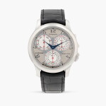 Centigraphe Souverain, montre bracelet chronographe en platine avec indication du 1/100e de seconde, avec compteurs auxiliaires de 20 secondes et 10 minutes, vers 2014