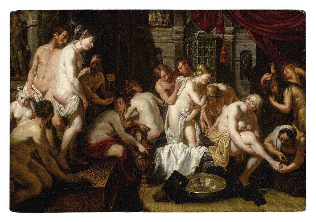 View full screen - View 1 of Lot 1020. ARTUS WOLFFORT | ESTHER IN THE WOMEN'S HOUSE OF AHASUERUS.