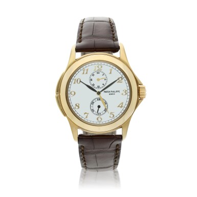 View full screen - View 1 of Lot 353. Reference 5134 A yellow gold dual time wristwatch with 24-hour indication, Circa 2003 .