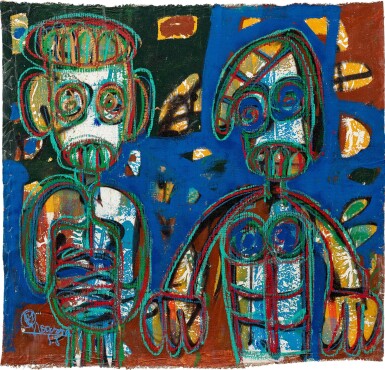 View full screen - View 1 of Lot 511. Aboudia 阿布迪亞 | Untitled 無題.