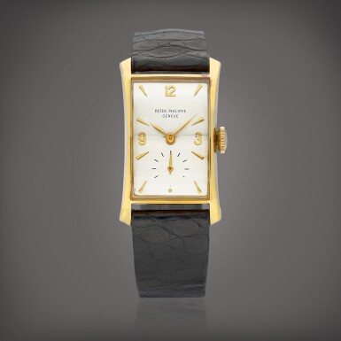 View full screen - View 1 of Lot 8715. Reference 2468 | A yellow gold wristwatch, Circa 1950 | 百達翡麗 型號2468 | 黃金腕錶,約1950年製.