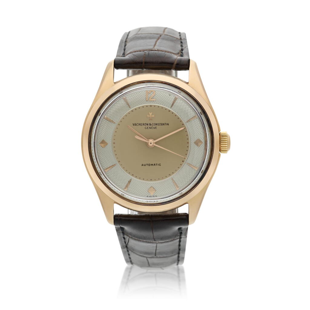 View full screen - View 1 of Lot 267. Reference 4870 A pink gold automatic wristwatch, Circa 1954.