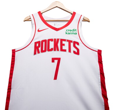 View full screen - View 1 of Lot 185. Cam Whitmore Houston Rockets 2023-2024 Game Worn Association Edition Jersey.