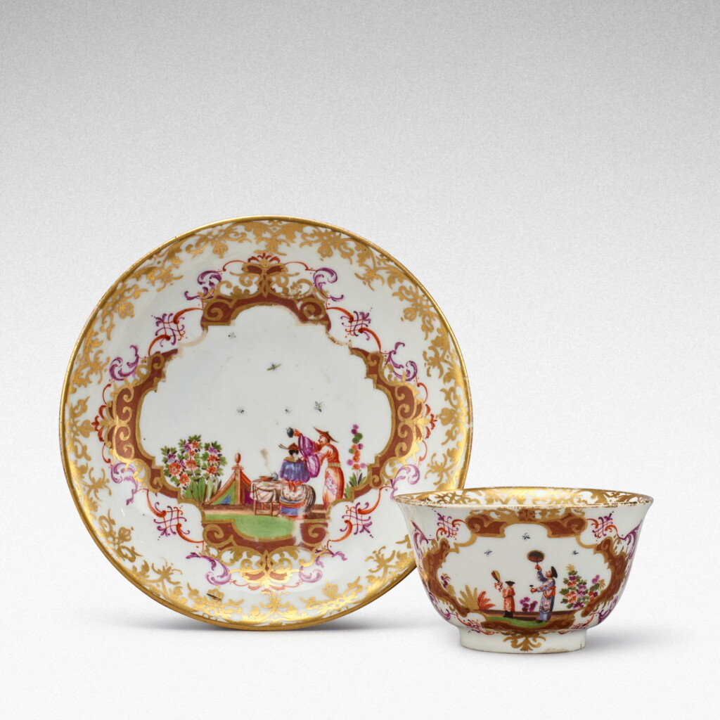 View full screen - View 1 of Lot 67. A Meissen teabowl and saucer, Circa 1728.