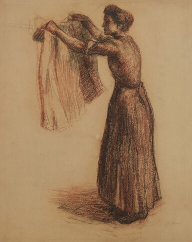 View full screen - View 1 of Lot 89. Sold Without Reserve | JEAN MISCESLAS PESKÉ | FEMME ÉTENDANT DU LINGE.