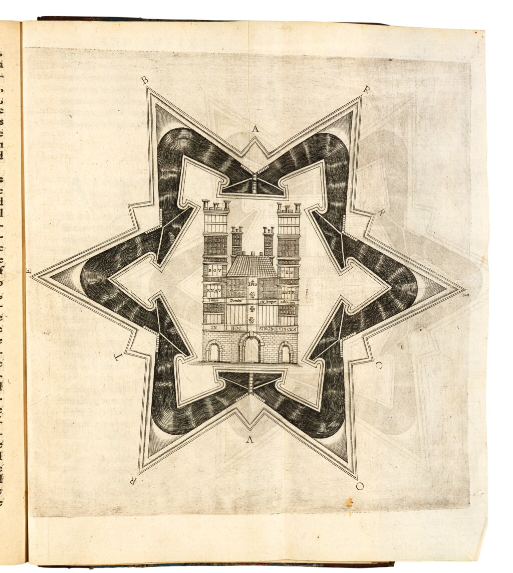 View full screen - View 1 of Lot 29. Barry, A Discourse of Military Discipline, Brussels, 1634, later half calf.