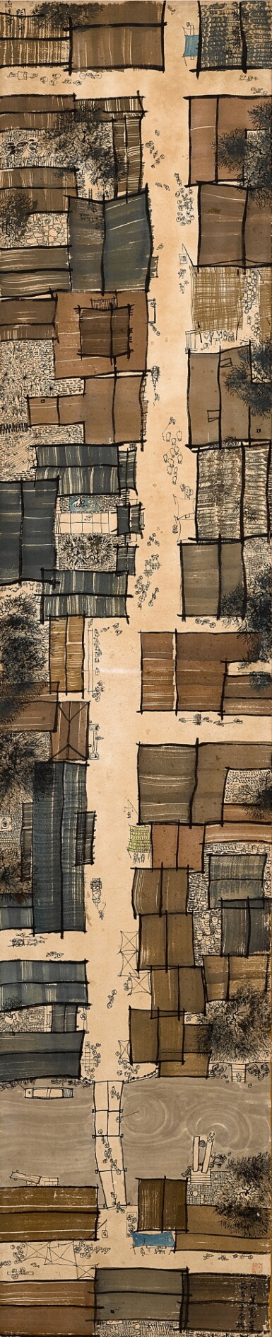 View full screen - View 1 of Lot 3166. 陳其寬 鬧市 | Chen Qikuan (Chen Chi-kwan), Cityscene.