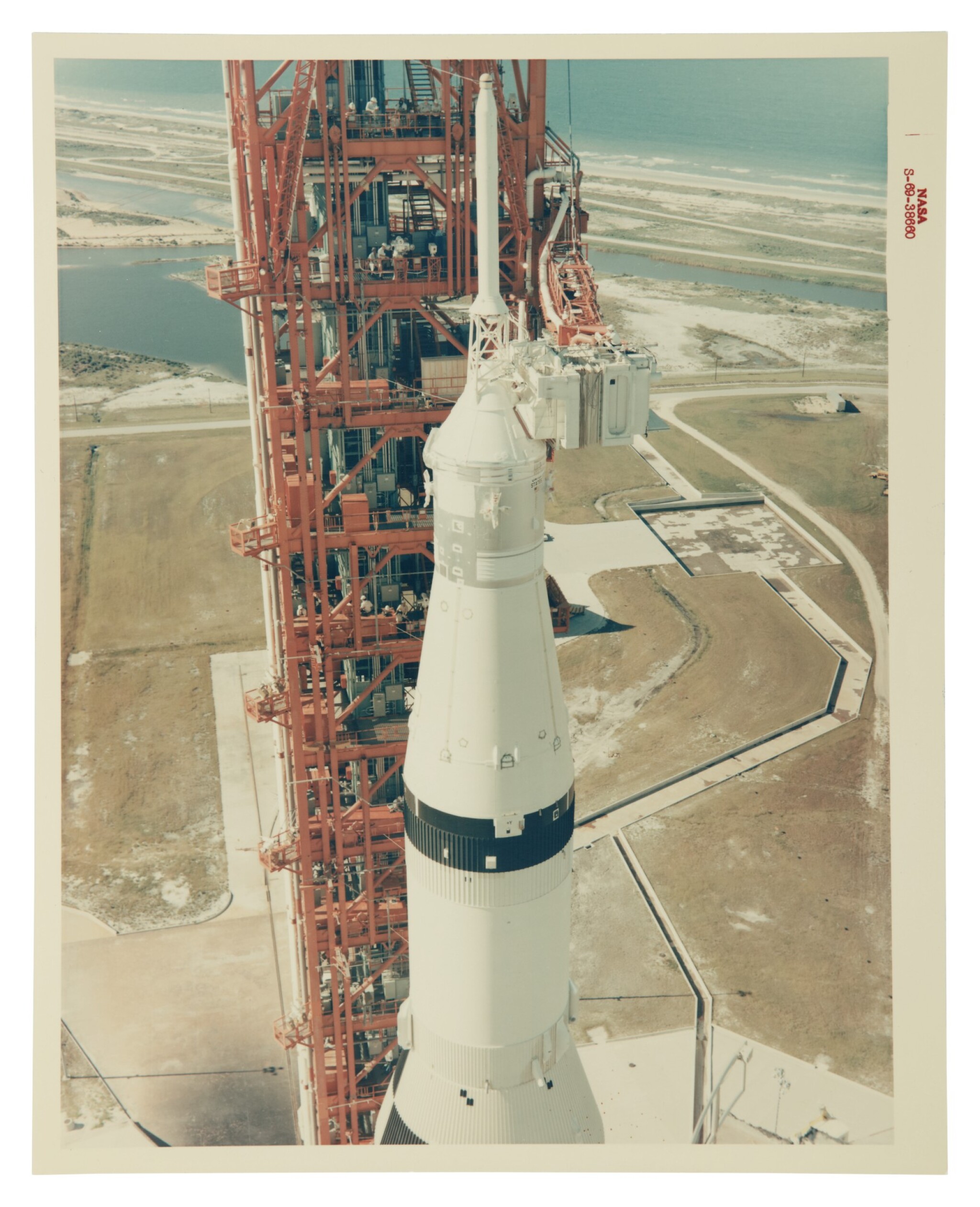 apollo 11 Saturn V On The Launch Pad Vintage Nasa red Number apollo-11-saturn-v-on-the-launch-pad-vintage-nasa-red-number