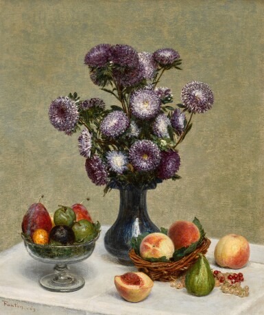 View full screen - View 1 of Lot 27. Nature morte aux reines-marguerites.