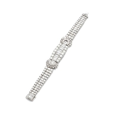 View full screen - View 1 of Lot 1160. Diamond bracelet, 1950s.