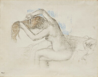 View full screen - View 1 of Lot 80. EDGAR DEGAS | FEMME SE COIFFANT.