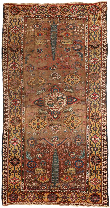 View full screen - View 1 of Lot 267. A GREATER AZERBAIJAN GALLERY CARPET.