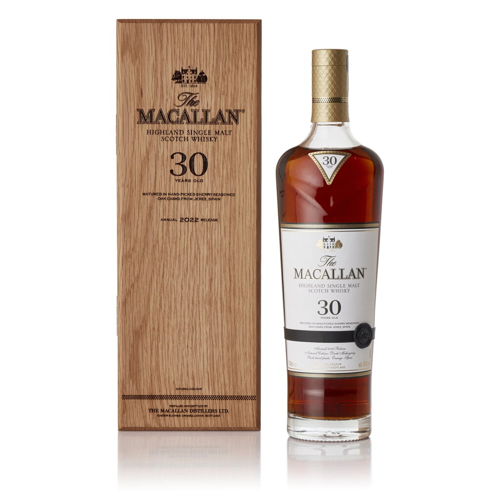 View full screen - View 1 of Lot 2023. The Macallan 30 Year Old Sherry Oak 2022 Release 43.0 abv NV (1 BT70).
