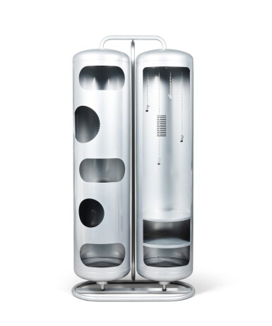 View full screen - View 1 of Lot 2062. Contemporary work, Rotating storage cabinet, circa 2000 | Travail contemporain, Meuble de rangement pivotant, vers 2000.