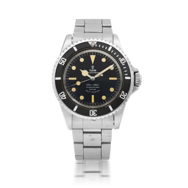 View full screen - View 1 of Lot 410. TUDOR | SUBMARINER, REF 7928 STAINLESS STEEL WRISTWATCH WITH BRACELET CIRCA 1967.
