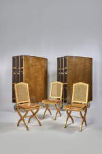 Group of Twenty Folding Chairs Inspired by Armand-Albert Rateau