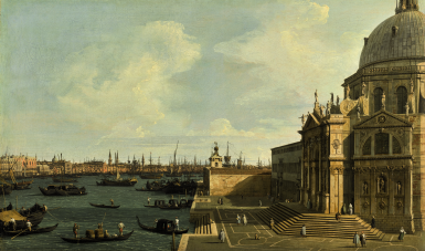 View full screen - View 1 of Lot 64. GIOVANNI ANTONIO CANAL, CALLED CANALETTO | VENICE, A VIEW OF THE GRAND CANAL LOOKING EAST WITH SANTA MARIA DELLA SALUTE.