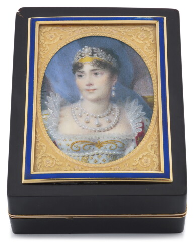 View full screen - View 1 of Lot 56. A GOLD-MOUNTED TORTOISESHELL SNUFF BOX WITH MINIATURE ON IVORY, JEAN-LOUIS-LEFERRE, PARIS, 1798-1809.