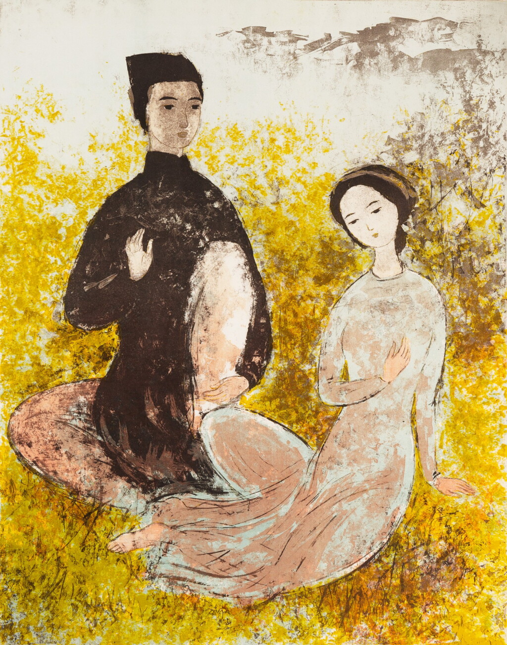 View full screen - View 1 of Lot 33. Vu Cao Dam (1908-2000), Lovers | 武高談 (1908-2000) 戀人.