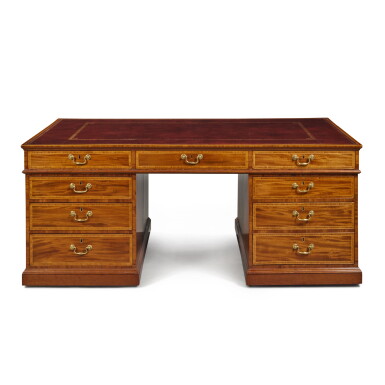 View full screen - View 1 of Lot 436. A Late George III Mahogany Partner's Desk, Circa 1800.