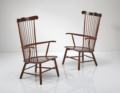 View full screen - View 1 of Lot 13. Pair of armchairs.