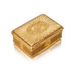 A Gold Snuff Box, Continental, Late 19th Century