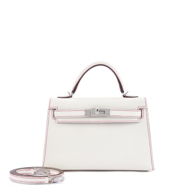 View full screen - View 1 of Lot 9662. Nata Chèvre and Rose Mexico HSS Mini Kelly II 20 Palladium Hardware, 2024.