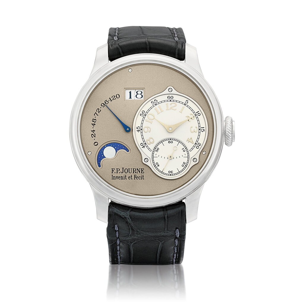 View full screen - View 1 of Lot 2143. Octa Lune | A platinum wristwatch with date, moon phases and power reserve indication, Circa 2019 | F.P. Journe | Octa Lune | 鉑金腕錶,備日期、月相及動力儲備顯示,約2019年製.