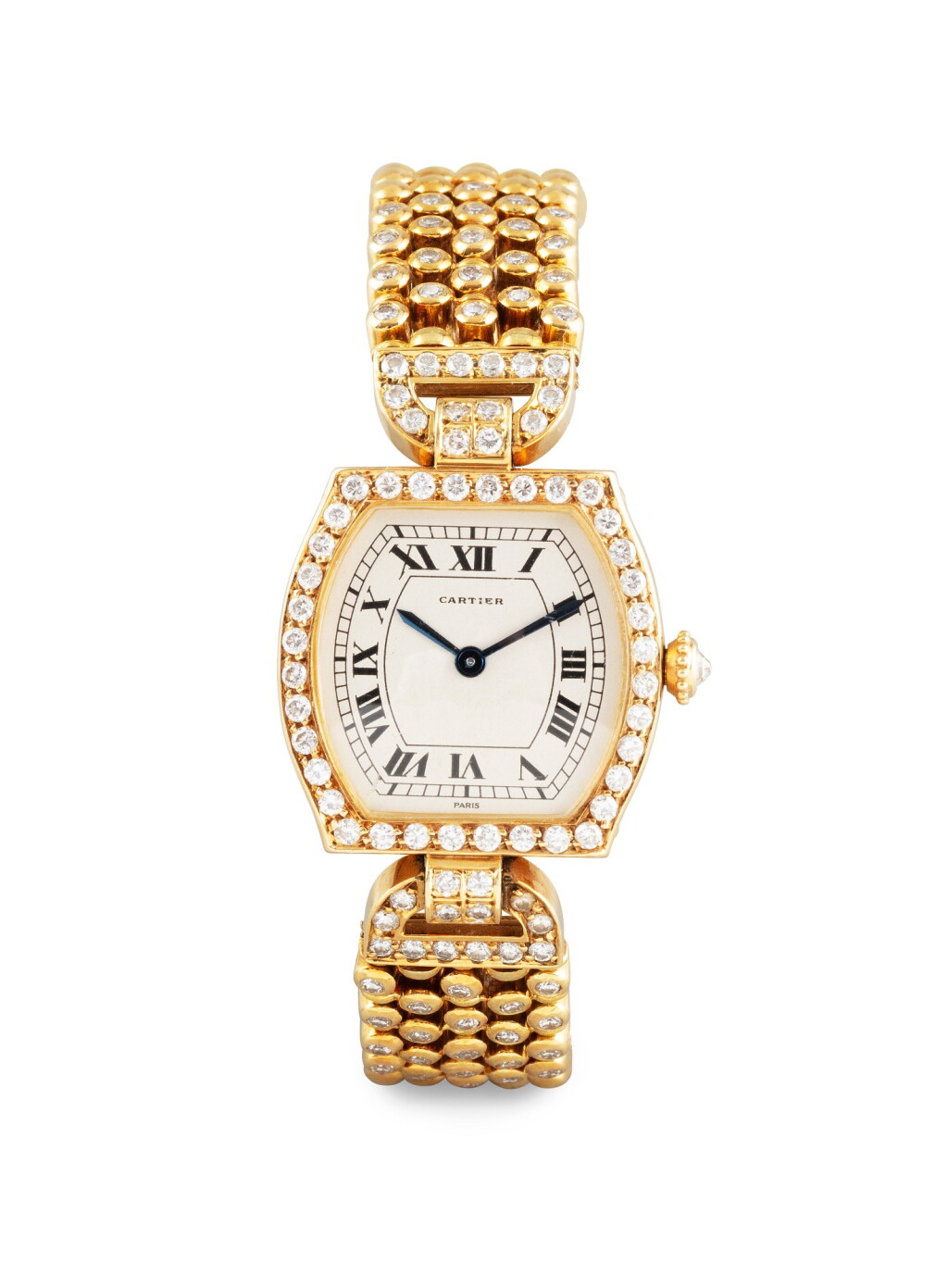 View full screen - View 1 of Lot 75. MONTRE BRACELET DE DAME OR ET DIAMANTS, "TORTUE" | LADY'S GOLD AND DIAMOND WRISTWATCH, 'TORTUE'.