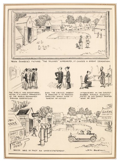 View full screen - View 1 of Lot 75. BATEMAN | The Art of Selection, ink drawing.