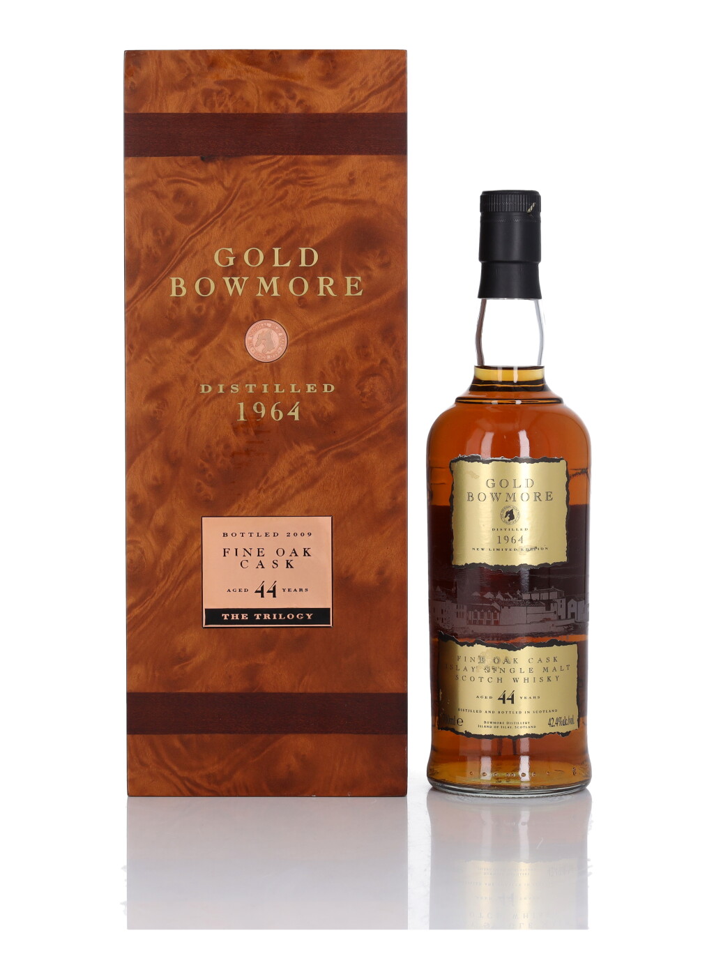 View full screen - View 1 of Lot 56. Bowmore Gold Fine Oak Cask 44 Year Old 42.4 abv 1964 (1 Bottle 70cl).