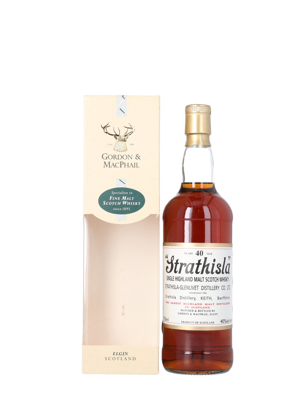 View full screen - View 1 of Lot 6076. Strathisla Gordon & MacPhail 40 Year Old 40.0 abv NV (3 BT75).