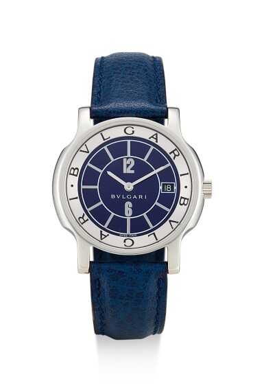 View full screen - View 1 of Lot 8020. BULGARI | SOLOTEMPO, REFERENCE ST 35 S AND ST 29 S, A SET OF STAINLESS STEEL WRISTWATCH WITH DATE, CIRCA 20116.