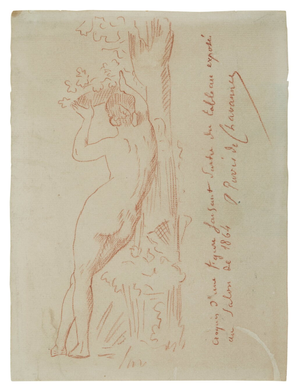 View full screen - View 1 of Lot 765. Study of a standing woman for L'Automne.