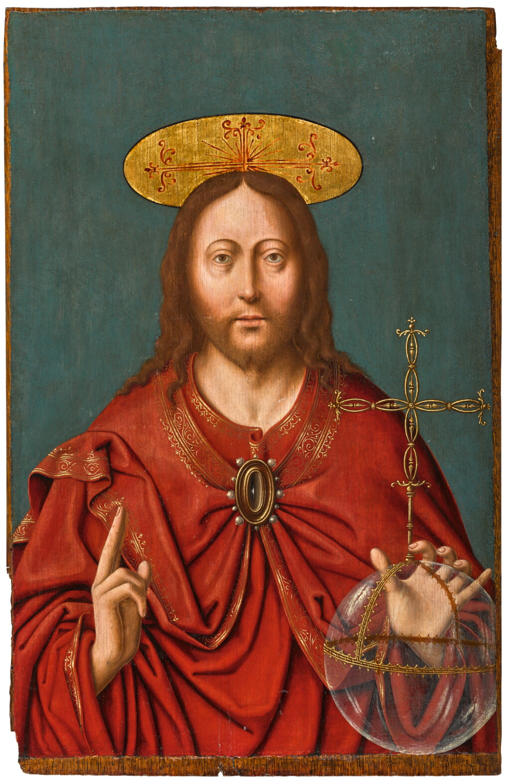 View full screen - View 1 of Lot 92. CIRCLE OF JOOS VAN CLEVE | Salvator Mundi.