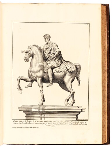 View full screen - View 1 of Lot 117. Maffei, Raccolta di statue antiche e moderne, Rome, 1704, English panelled calf.