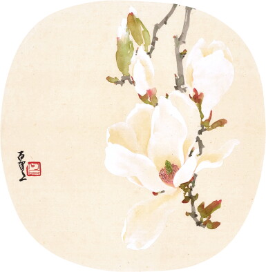 View full screen - View 1 of Lot 6028. 何百里 玉蘭 | He Baili, Magnolia.