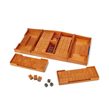 View full screen - View 1 of Lot 1134. Fauve Taurillon H and Evercolor Mahogany Macao Mahjong Game.