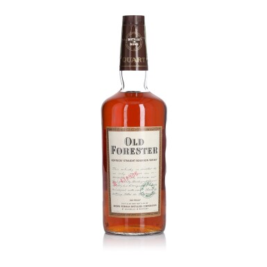 View full screen - View 1 of Lot 136. Old Forester 100 Proof 1968 (1 Quart).