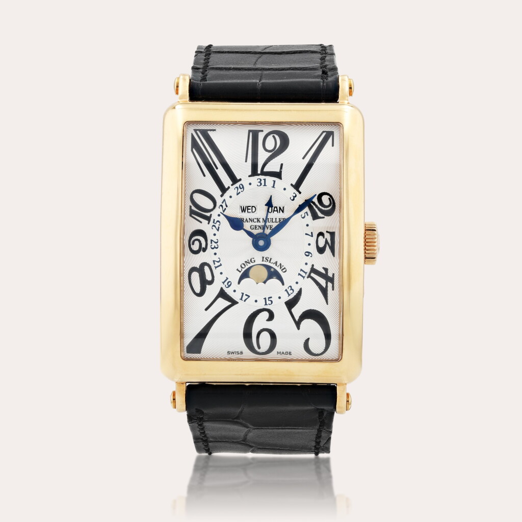 View full screen - View 1 of Lot 465. Long Island, reference 1200 MC L Montre bracelet en or rose avec triple calendrier et phases de lune | Pink gold triple calendar wristwatch with moon phases Vers 2002 | Circa 2002.