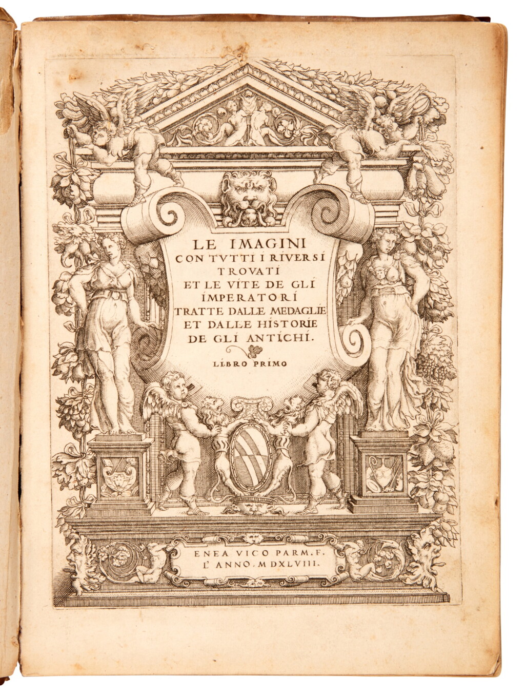View full screen - View 1 of Lot 337. Zantani, Le imagini con tutti i riversi trovati, Venice, 1548, contemporary green limp vellum.