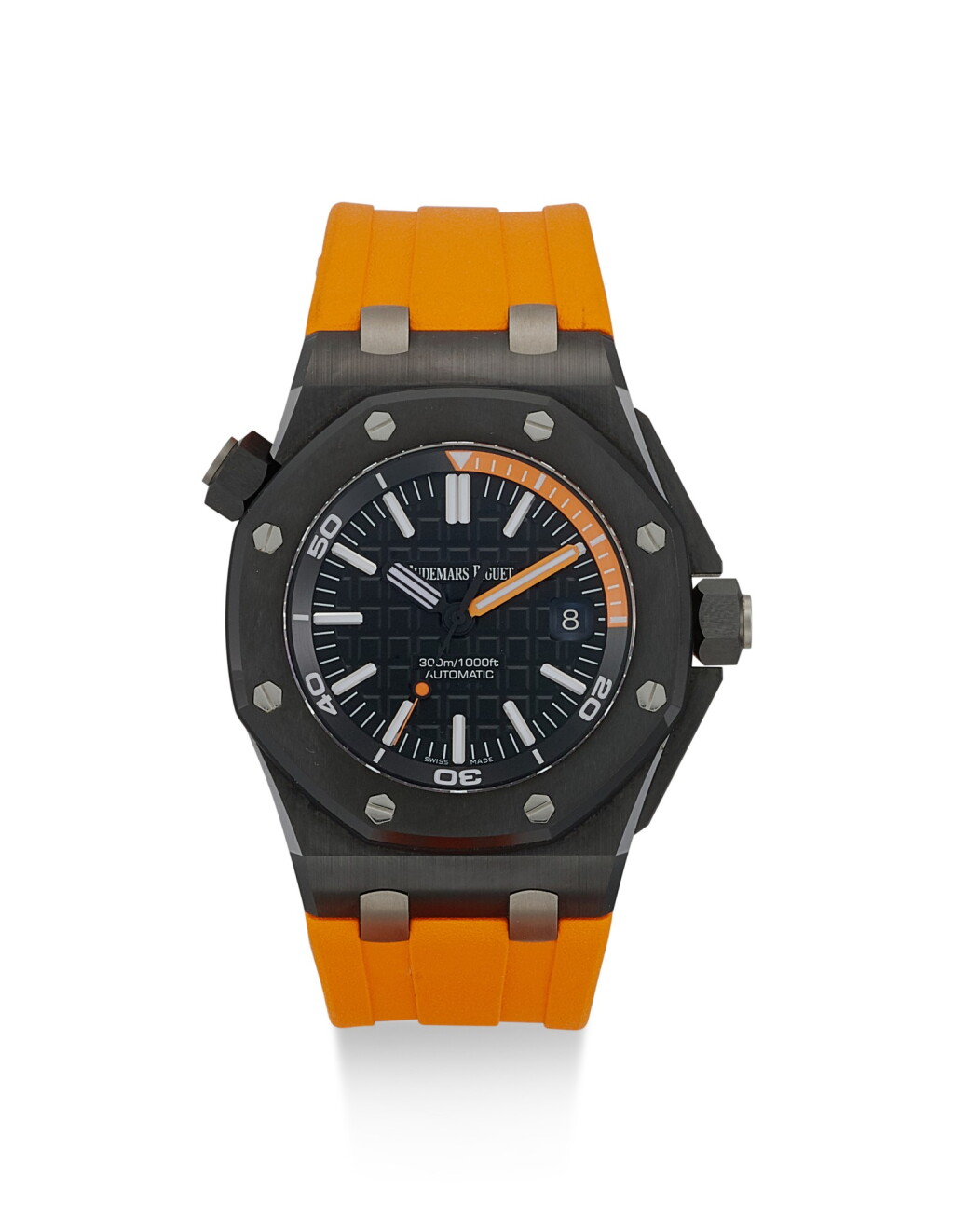 View full screen - View 1 of Lot 8193. AUDEMARS PIGUET | ROYAL OAK OFFSHORE DIVER, REFERENCE 15707CE, A CERAMIC WRISTWATCH WITH DATE, CIRCA 2015.