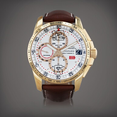 View full screen - View 1 of Lot 706. Mille Miglia Gran Turismo XL, limited edition, reference 1268 Montre bracelet chronographe en or rose avec date | Pink gold chronograph wristwatch with date Vers 2015 | Circa 2015.