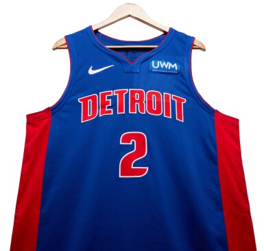 View full screen - View 1 of Lot 94. Cade Cunningham Detroit Pistons 2023-2024 Game Worn Icon Edition Jersey | Double-Double.