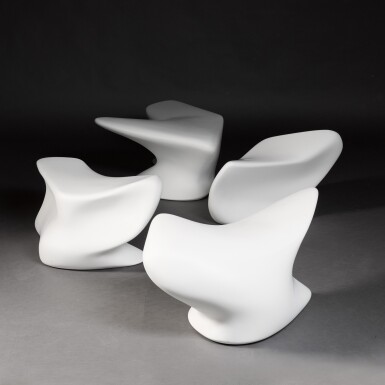 View full screen - View 1 of Lot 281. DAME ZAHA HADID, R.A. | 'NEKTON' STOOLS, FROM THE 'PRINCIPAL' COLLECTION.