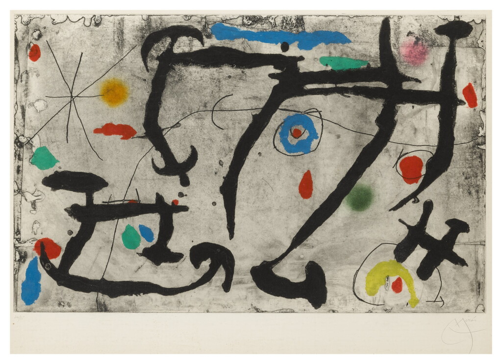 View full screen - View 1 of Lot 178. JOAN MIRÓ | TRACÉ SUR LA PAROI III (D. 442).